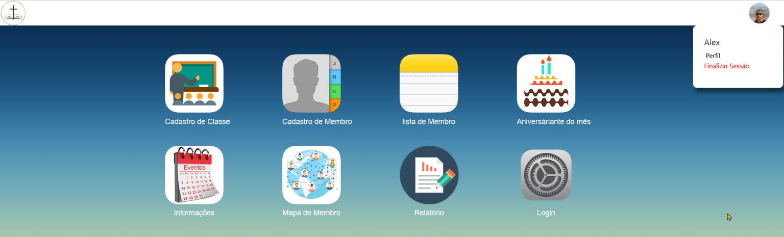 Curso front end - Sistema para igreja