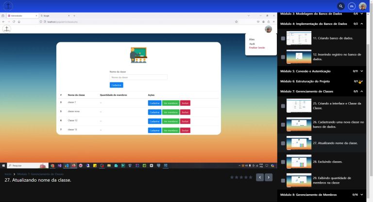 curso back end php 2024 portal do aluno